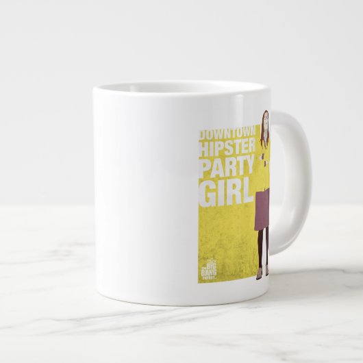 Amy | Downtown Hipster Party Girl Jumbo-Tasse (Vorderseite Rechts)