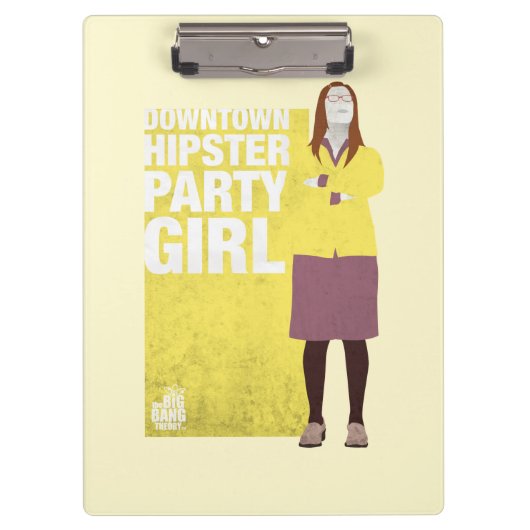 Amy | Downtown Hipster Party Girl Klemmbrett (Vorderseite)