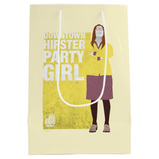 Amy | Downtown Hipster Party Girl Mittlere Geschenktüte (Rückseite)