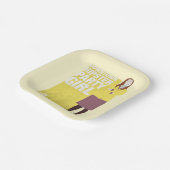 Amy | Downtown Hipster Party Girl Pappteller (Gewinkelt)