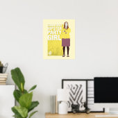 Amy | Downtown Hipster Party Girl Poster (Heimbüro)