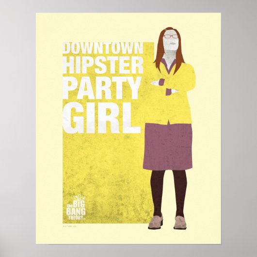 Amy | Downtown Hipster Party Girl Poster (Vorne)