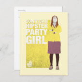 Amy | Downtown Hipster Party Girl Postkarte (Vorne/Hinten)