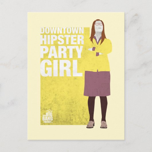 Amy | Downtown Hipster Party Girl Postkarte (Vorderseite)