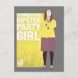 Amy   Downtown Hipster Party Girl Postkarte