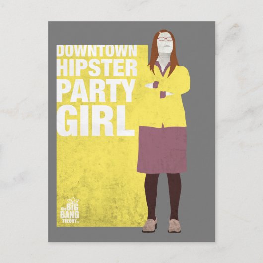 Amy | Downtown Hipster Party Girl Postkarte (Vorderseite)
