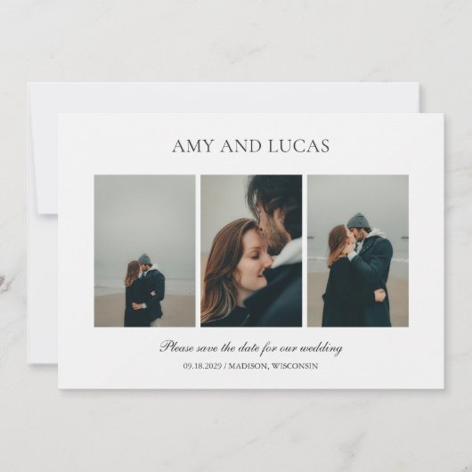Amy Elegant Wedding Save The Date (Vorderseite)