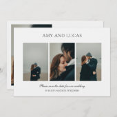 Amy Elegant Wedding Save The Date (Vorne/Hinten)
