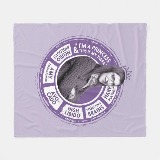 Amy Farrah Fowler Info Graphic Fleecedecke (Vorderseite (Horizontal))