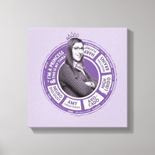 Amy Farrah Fowler Info Graphic Leinwanddruck (Vorderseite)