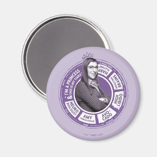 Amy Farrah Fowler Info Graphic Magnet (Vorderseite/Rückseite)