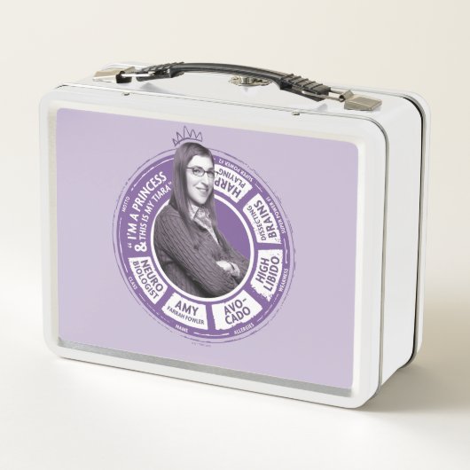 Amy Farrah Fowler Info Graphic Metall Brotdose (Rückseite)