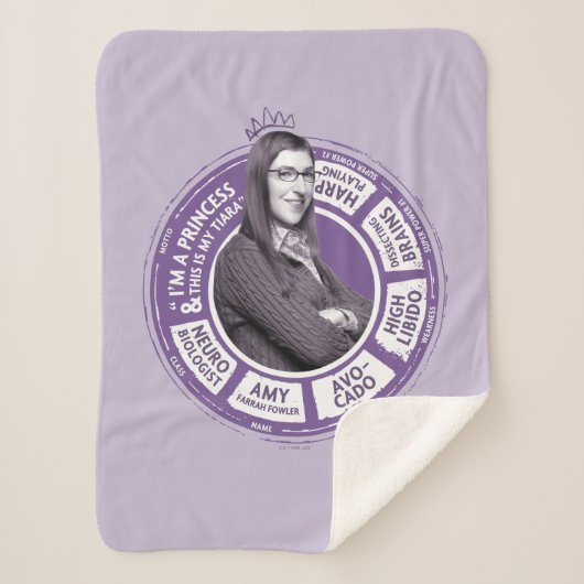 Amy Farrah Fowler Info Graphic Sherpadecke (Vorderseite)