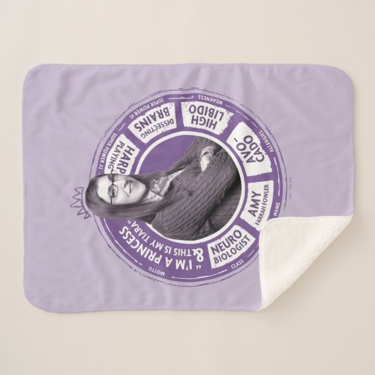 Amy Farrah Fowler Info Graphic Sherpadecke (Vorderseite (Horizontal))