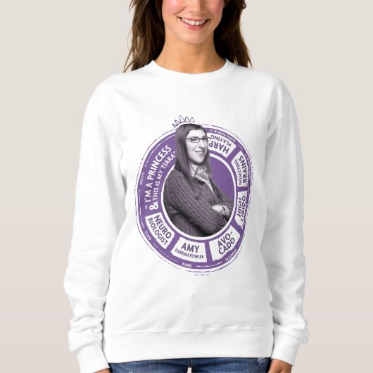 Amy Farrah Fowler Info Graphic Sweatshirt (Vorderseite)