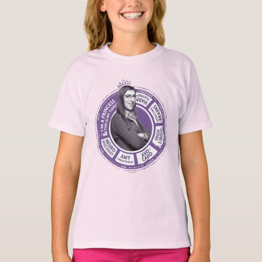 Amy Farrah Fowler Info Graphic T-Shirt (Vorderseite)