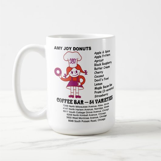 Amy Joy Donut Shops von Illinois Kaffeetasse (Links)