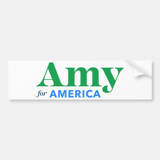 Amy Klobuchar 2020 Amy für den Präsidenten Autoaufkleber (Vorne)