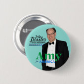 Amy Klobuchar 2020 / John Bessler für First Husban Button (Vorne & Hinten)