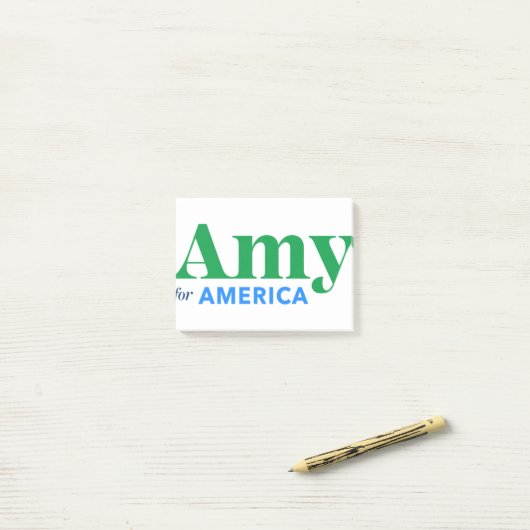 Amy Klobuchar für Präsident 2020 Post-it Klebezettel (Auf Schreibtisch)
