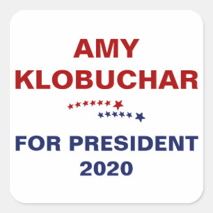 Amy Klobuchar für Präsidenten 2020 Quadratischer Aufkleber