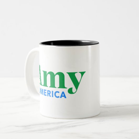 Amy Klobuchar für Präsidenten 2020 Zweifarbige Tasse (Vorderseite Links)