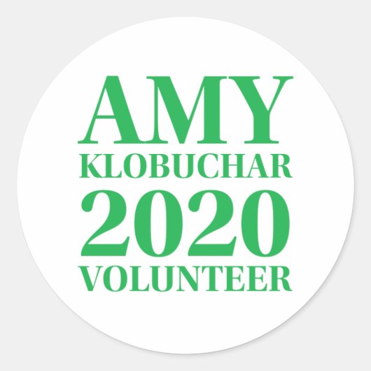 Amy Klobuchar Volunteer 1.5 in Circle Stickers (Vorderseite)