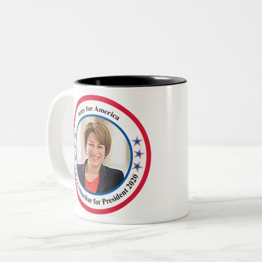 Amy Klobuchar Zweifarbige Tasse (Vorderseite Links)