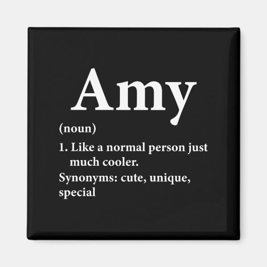 Amy Name Definition Lustig D Magnet (Vorne)