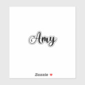 Amy Name - Handgeschriebene Kalligrafie Aufkleber (Blatt)