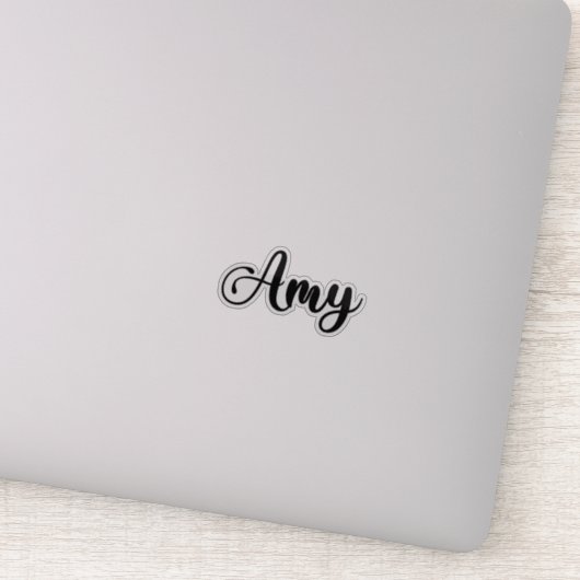Amy Name - Handgeschriebene Kalligrafie Aufkleber (Detail)