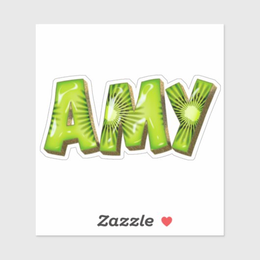 Amy Name Kiwi Design Aufkleber Sticker (Blatt)
