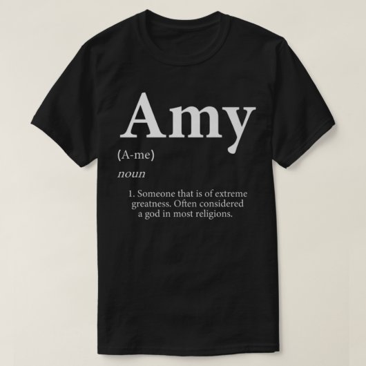Amy Niedlich Definition Personalisiert Name Gift T-Shirt (Design vorne)