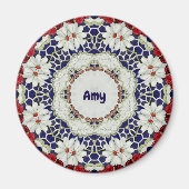 AMY ~ Personalisiert Ostermuster Fraktal ~ Magnet (Vorne)