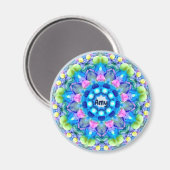 AMY ~ Personalisiertes Ostermuster Fraktal ~ Magnet (Vorderseite/Rückseite)