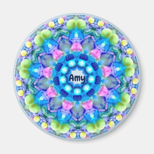 AMY ~ Personalisiertes Ostermuster Fraktal ~ Magnet (Vorne)