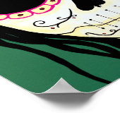 Amy Sugar Skull Skeleton Print Poster (Ecke)