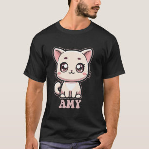 Amy Süße Kitty-Katze-Design für Mädchen namens Amy T-Shirt