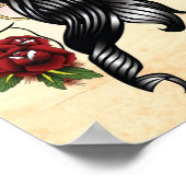 Amy Traditional Tattoo Print Poster (Ecke)