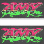 Amy Vorname Name Graffiti Aufkleber Sticker (Vorderseite)