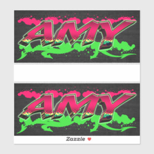 Amy Vorname Name Graffiti Aufkleber Sticker
