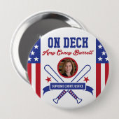 AMYCONEY BARRETT AUF PLATTFORM-GERICHT DER BUTTON (Vorne & Hinten)