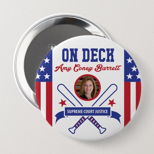 AMYCONEY BARRETT AUF PLATTFORM-GERICHT DER BUTTON (Vorne & Hinten)