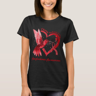 Amyloidose Awareness Hummingbird Ribbon Semicolon T-Shirt