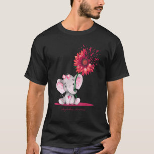 Amyloidose Awareness Niedlich Elephant Sunflower B T-Shirt