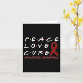 Amyloidose Awareness Peace Liebe Cure Karte (Gelbe Blume)