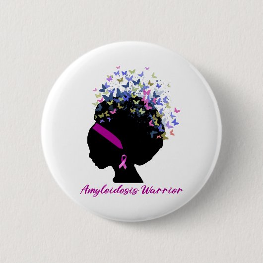 Amyloidose Awareness Support Amyloidose Warrior Button (Vorderseite)