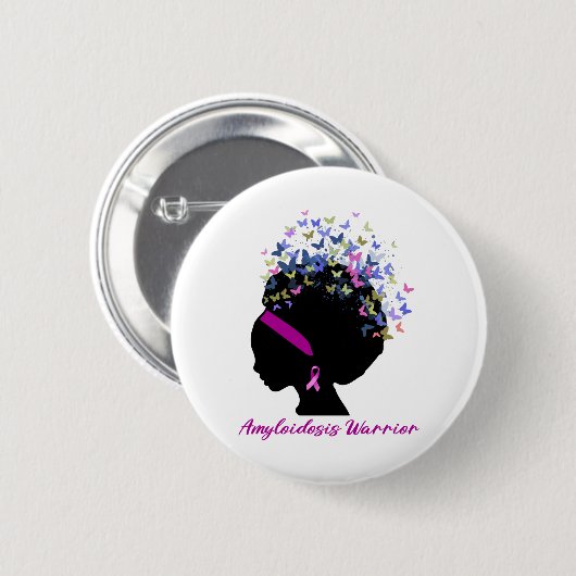 Amyloidose Awareness Support Amyloidose Warrior Button (Vorne & Hinten)