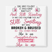 Amyloidose Bewusstseinsbildung Unterstützung Amylo Magnet (Vorne)