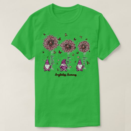 Amyloidose Bewusstseinsstörung Gnome Glaube Hoffnu T-Shirt (Design vorne)